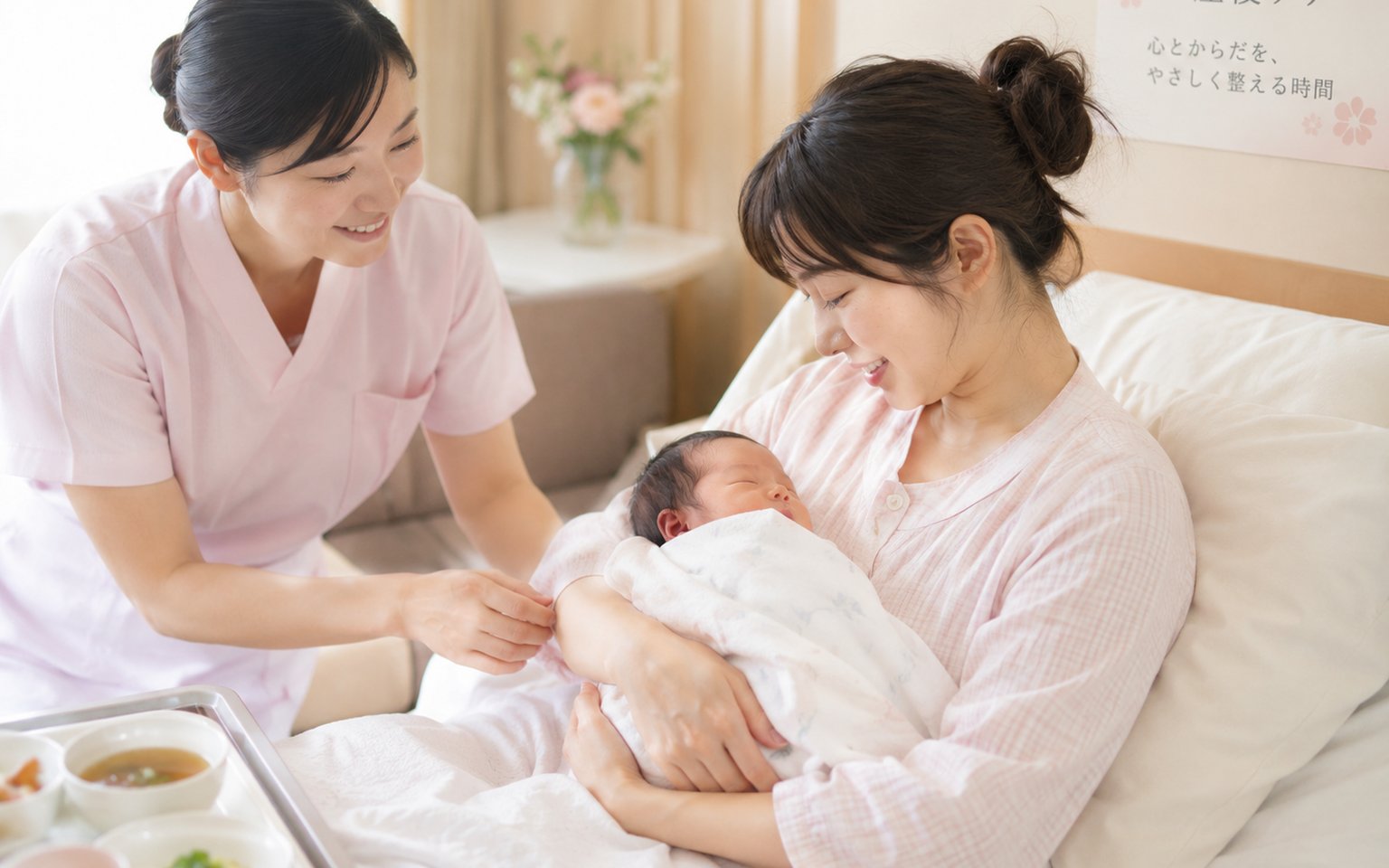 産後ケアの様子