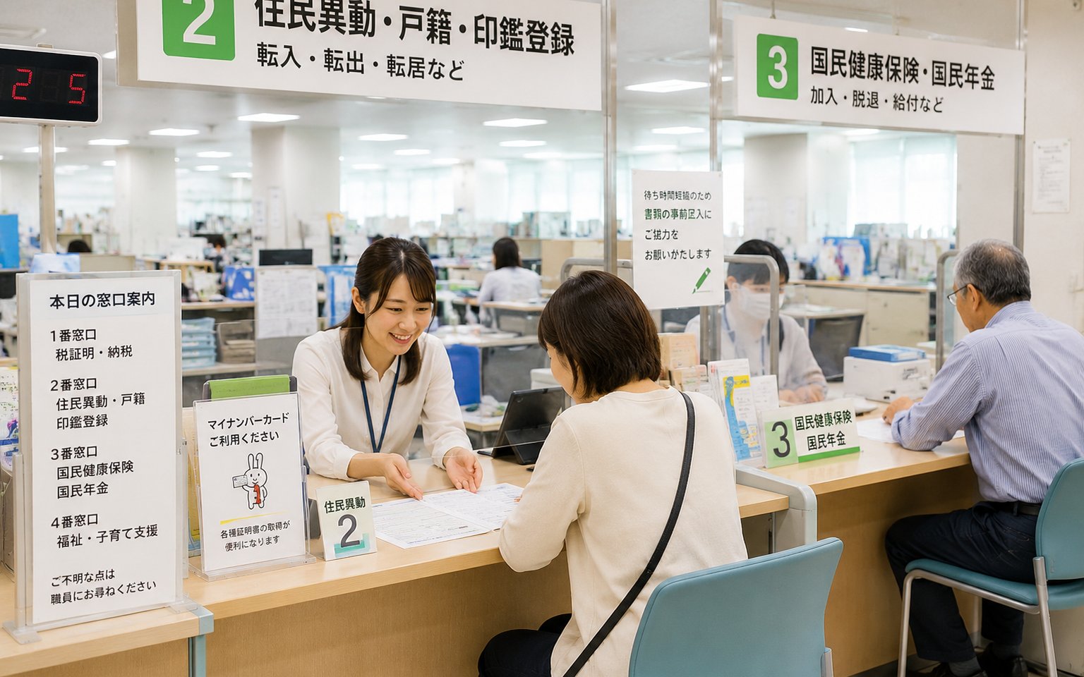 市区町村窓口の受付